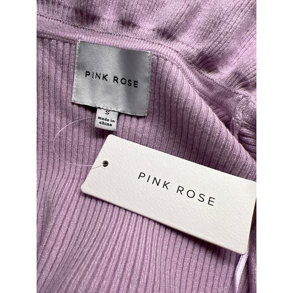 Pink Rose Women's Open Cardigan Sweater Lilac Small NWT - Picture 4 of 5